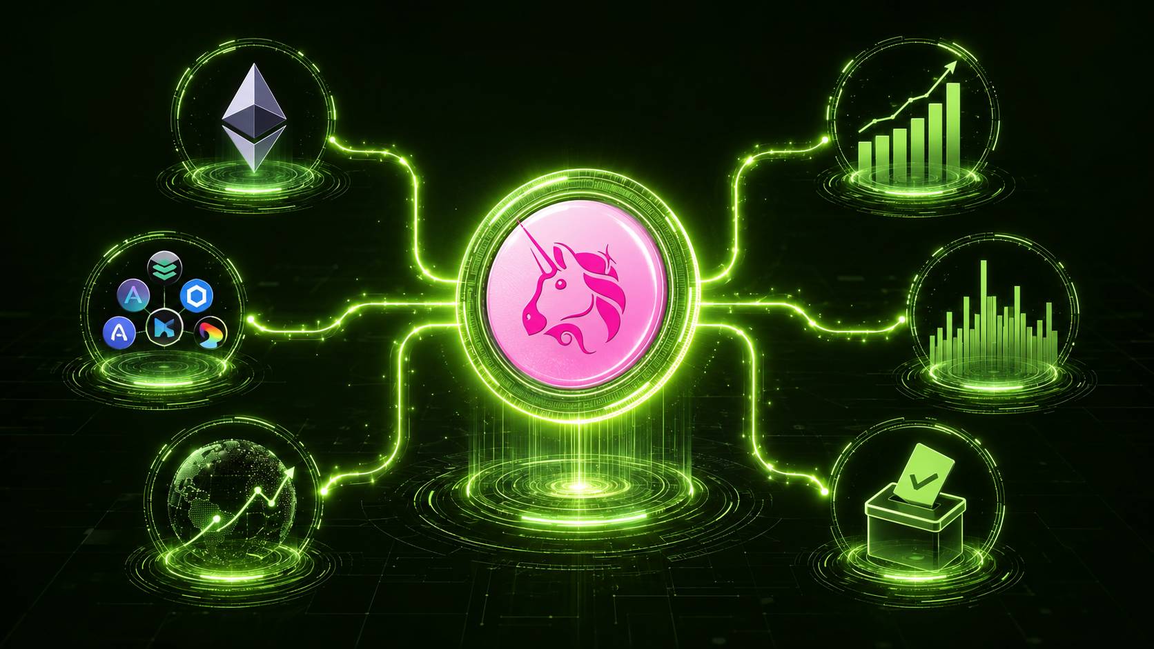 اینفوگرافیک عوامل موثر بر قیمت یونی سواپ UNI