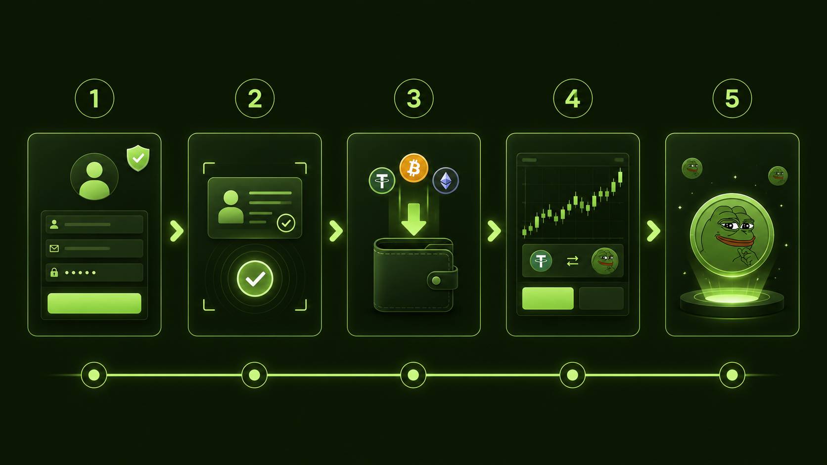 مراحل خرید پپه کوین PEPE از صرافی ارز دیجیتال