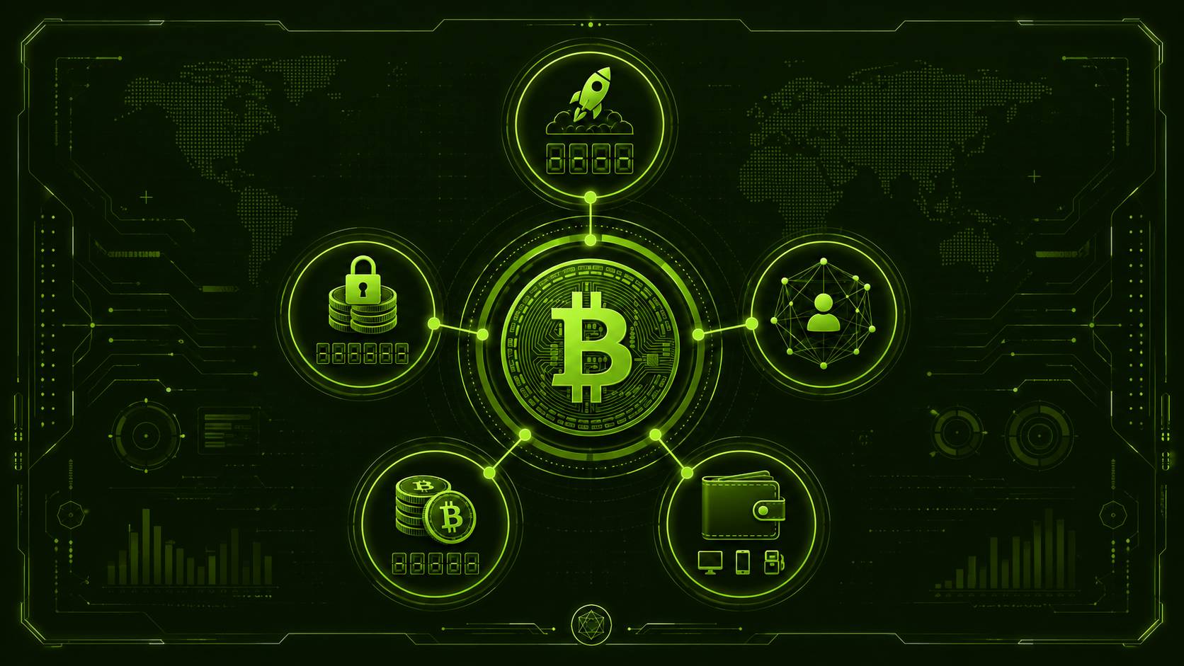 مشخصات اصلی بیت کوین BTC در یک نگاه