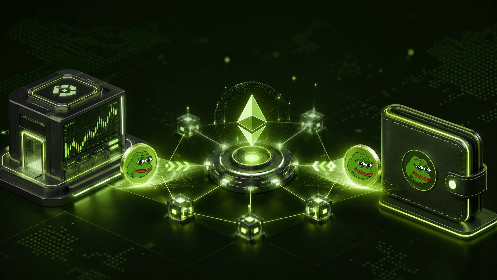نحوه انتقال پپه کوین PEPE روی شبکه اتریوم ERC-20