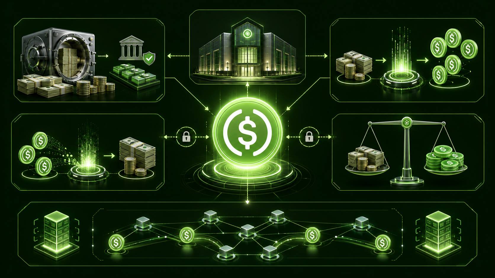 نحوه حفظ ارزش یک دلاری USDC با پشتوانه دلار